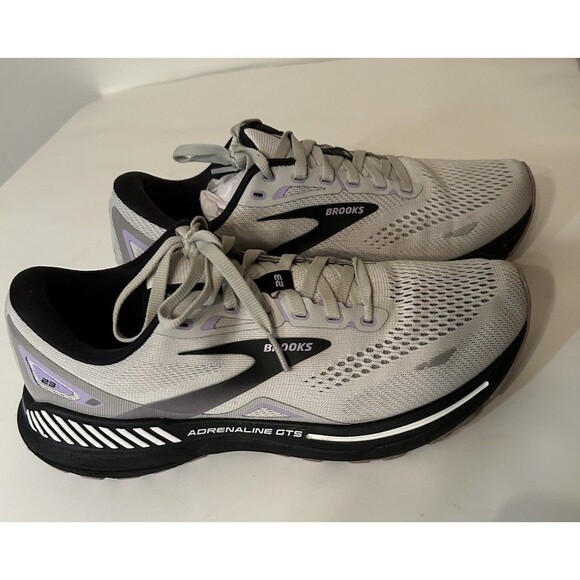 Size 9 - Brooks Adrenaline GTS 23 Gray And Lavender Womens EU 40.5 - Picture 5 of 12